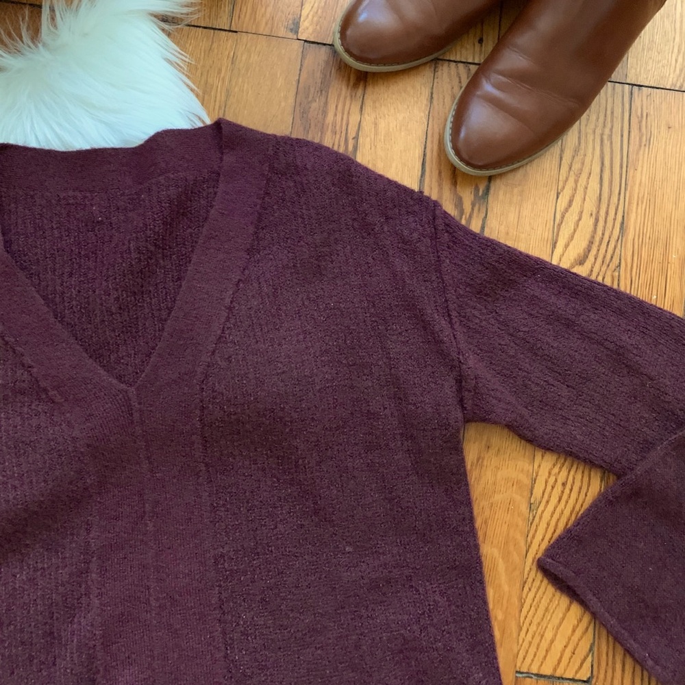 Burgundy chunky sweater